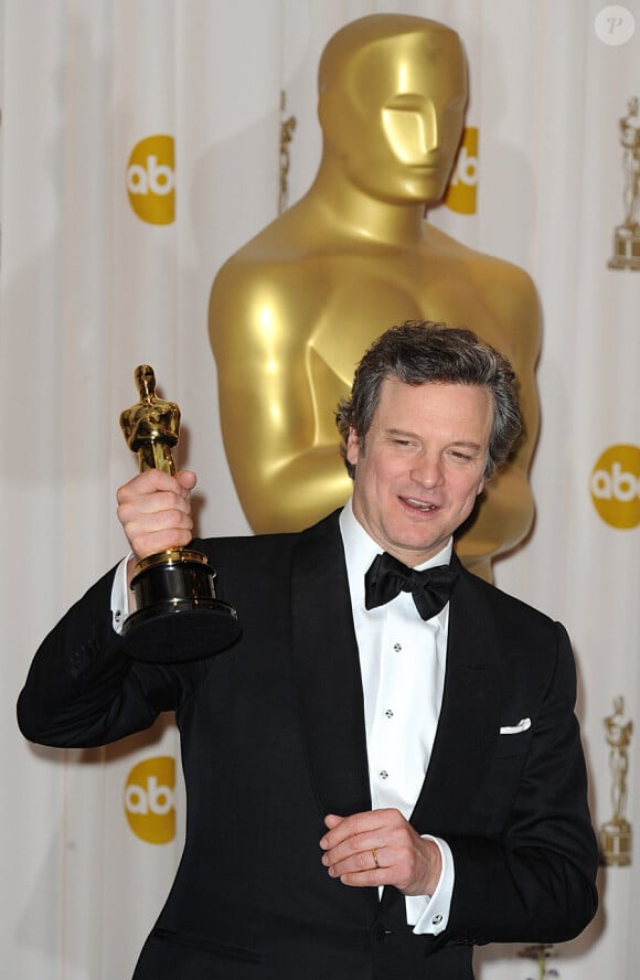 Colin Firth, Oscar du meilleur acteur pour Le Discours d'un roi, lors de la cérémonie des Oscars le 27 février 2011 à Los Angeles