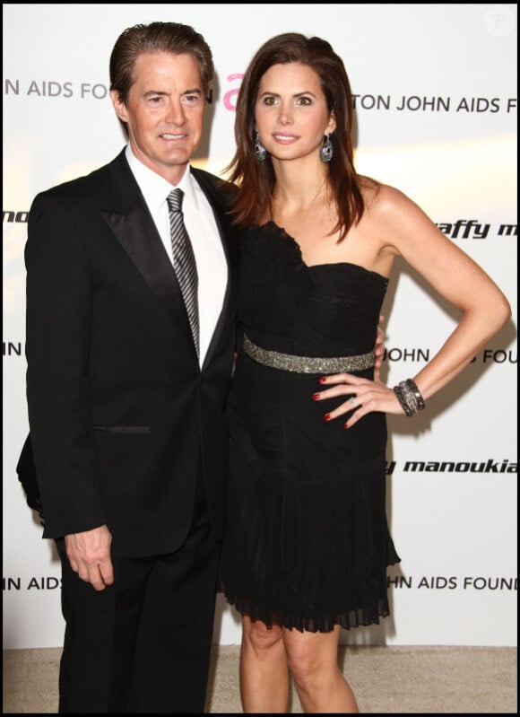 Kyle MacLachlan et sa femme Desiree Gruber  à la 19ème édition de la Elton John AIDS Foundation organisé à Los Angeles, le 27 février 2011.