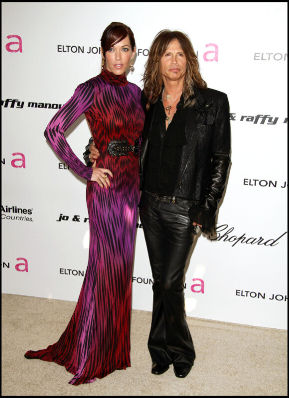 Erin Brady et Steven Tyler à la 19ème édition de la Elton John AIDS Foundation organisé à Los Angeles, le 27 février 2011.