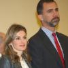 Letizia d'Espagne et Felipe lors des Awards du sport à Madrid le 28 février 2011