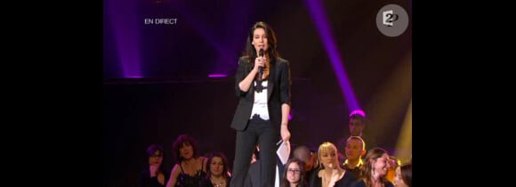 Marie Drucker anime Les Victoires de la Musique 2011, sur France 2, mardi 1er mars.