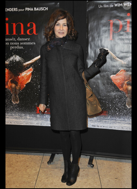 Valérie Lemercier lors de l'avant-première du film Pina au théâtre de la Ville à Paris le 2 mars 2011