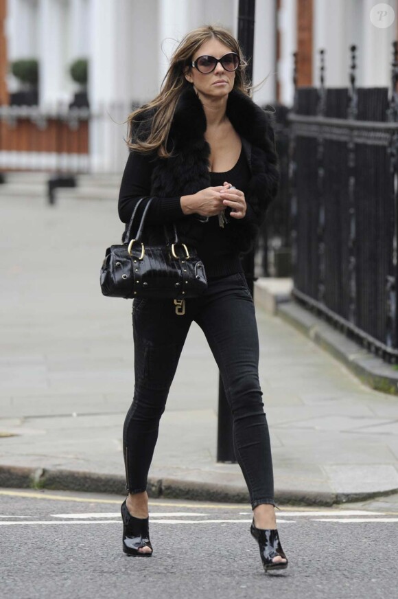 Elizabeth Hurley, Londres, le 10 mars 2011