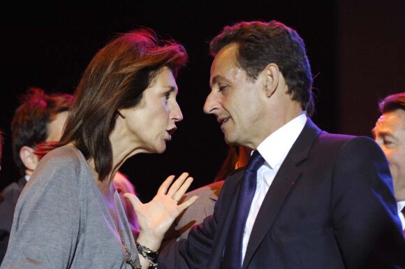 Nicolas Sarkozy et Cécilia, Paris, le soir de son élection, le 6 mai 2007