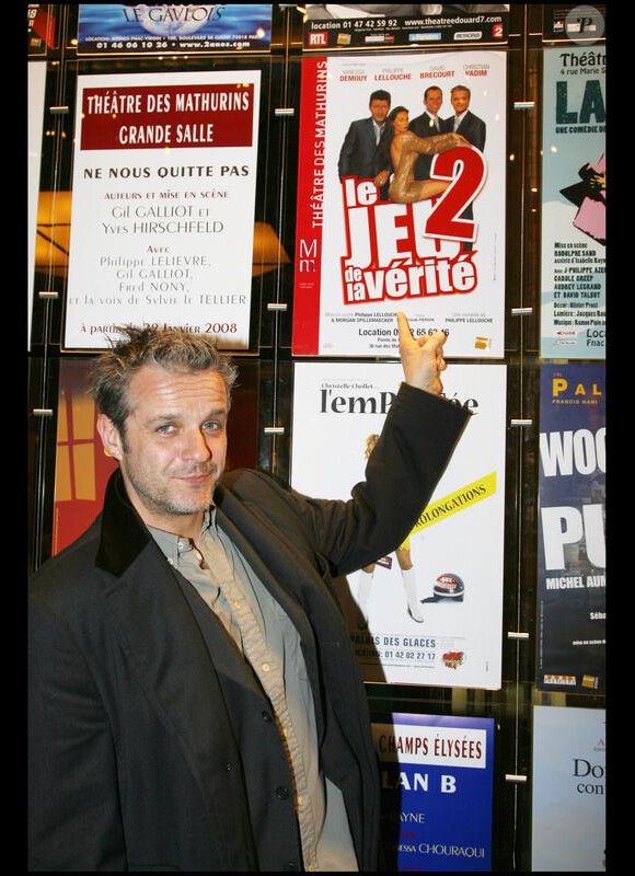 David Brécourt au théâtre des Mathurins, à Paris. 2008