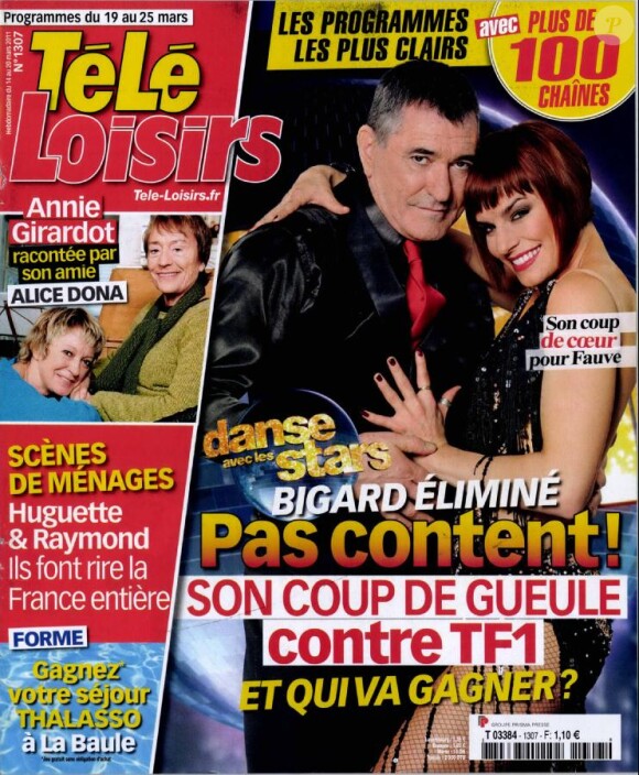 Couverture du magazine Télé Loisirs en kiosques le lundi 14 mars 2011.