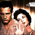 Elizabeth Taylor et Paul Newman sur le tournage de La Chatte sur un Toit Brûlant en 1958 