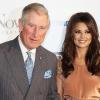 Cheryl Cole et le prince Charles le 23 mars à Londres lors de leur arrivée au gala Celebrate Success