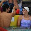Laure Manaudou a profité de sa présence aux championnats de France 2011 à Strasbourg pour renager en France. Le 25 mars, elle a partagé une ligne d'eau avec son ex-boyfriend Benjamin Stasiulis, à côté d'un duo Marin/Pellegrini indifférent !