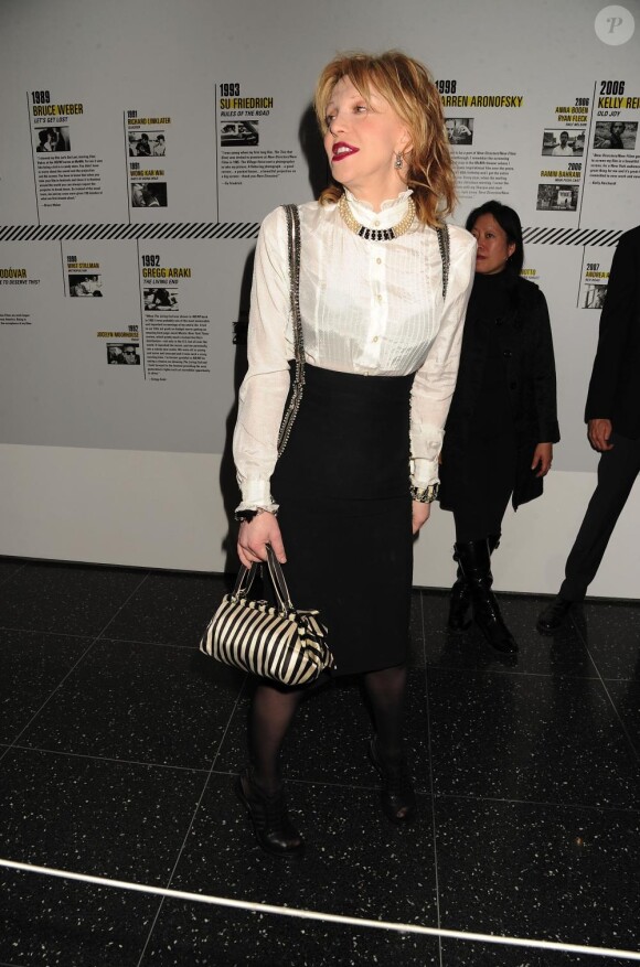 Courtney Love à la projection de Hit so Hard au Musée d'art moderne à New York le 28 mars 2011