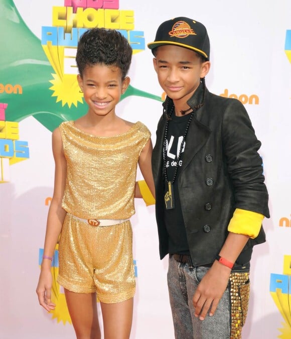 Willow et Jaden Smith lors de la grande soirée des 24e Kid's Choice Awards, organisée par la chaîne de télévision Nickélodéon dans l'enceinte du Gallen Center de Los Angeles, le 2 avril 2011.