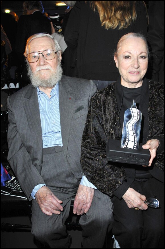 Marlène et Eugène Moineau à la remise des prix Patrick-Dewaere et Romy-Schneider, au Bon Marché, le 4 avril 2011, à Paris.