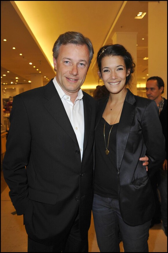 Marc Lelandais et Mélanie Doutey à la soirée de remise des prix Patrick-Dewaere et Romy Schneider, sponsorisée par Lancel. 4 avril 2011, Paris