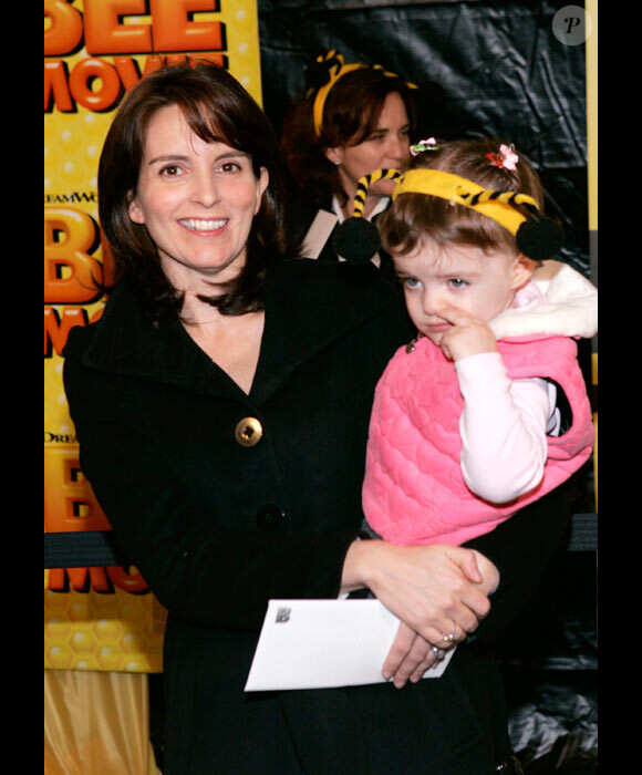 Tina Fey et sa fille Alice à New York en octobre 2007