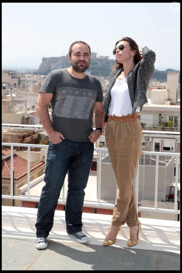 Antony Cordier et Elodie Bouchez à l'occasion du Festival du Film Francophone en Grèce pour la présentation de Happy Few, à Athènes, le 6 avril 2011.