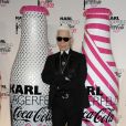 Kal Lagerfeld lors de la soirée Coca Cola Light pour célébrer le lancement de sa bouteille. Le 7 avril 2011