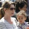 Ellen Pompeo et Stella, à Studio City, à Los Angeles. 10 avril 2011