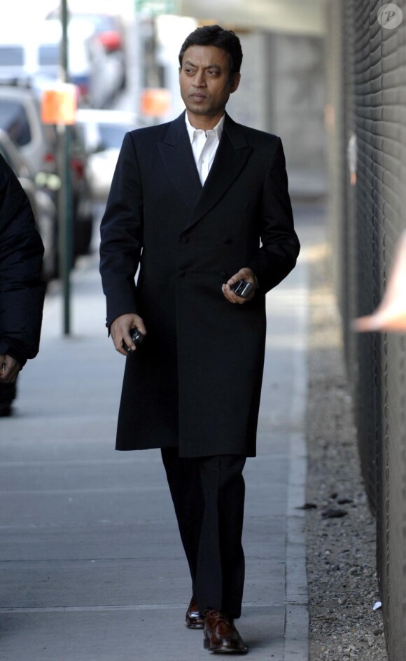 Irrfan Khan dans New York le 13 mars 2008 pour le tournage de New York I love you