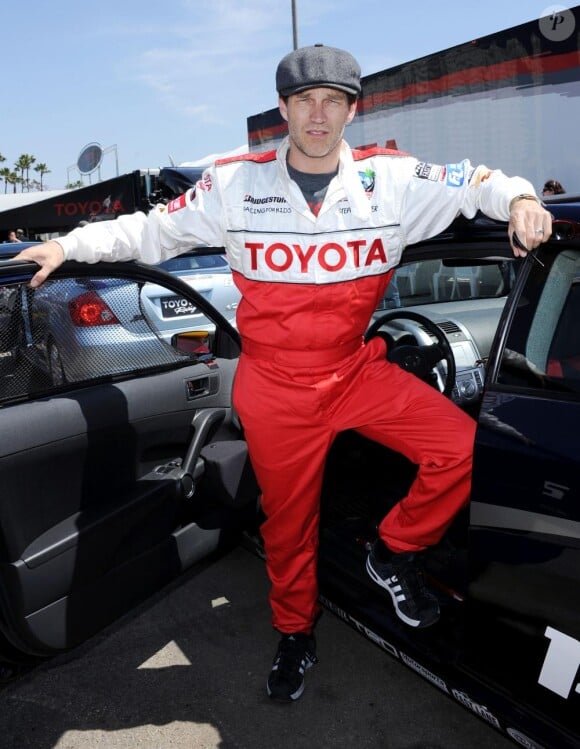 Stephen Moyer, le 5 avril 2011, durant la conférence de presse du Toyota Pro/Celebrity Race.