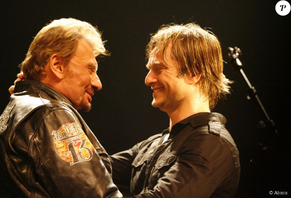 David Hallyday Et Son Pere Johnny Hallyday A La Cigale En 2008 Purepeople