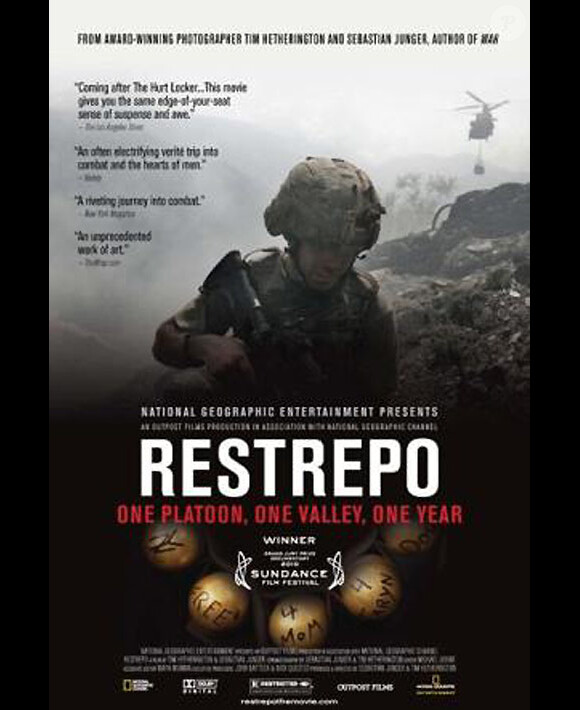 Affiche du documentaire Restrepo de Tim Hetherington, nominé aux Oscars 2011