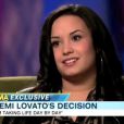 Demi Lovato se confie dans l'émission  Good Morning America , sur ABC, jeudi 21 avril.