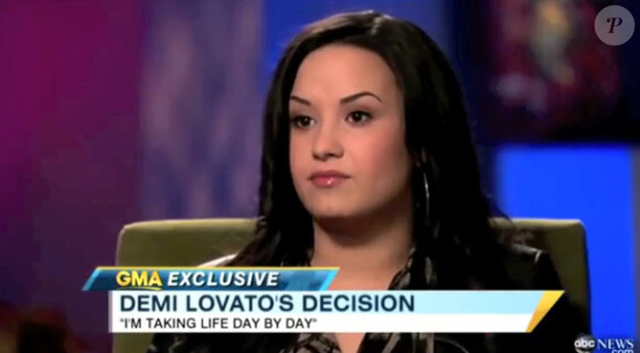 Demi Lovato se confie dans l'émission Good Morning America, sur  ABC, jeudi 21 avril.