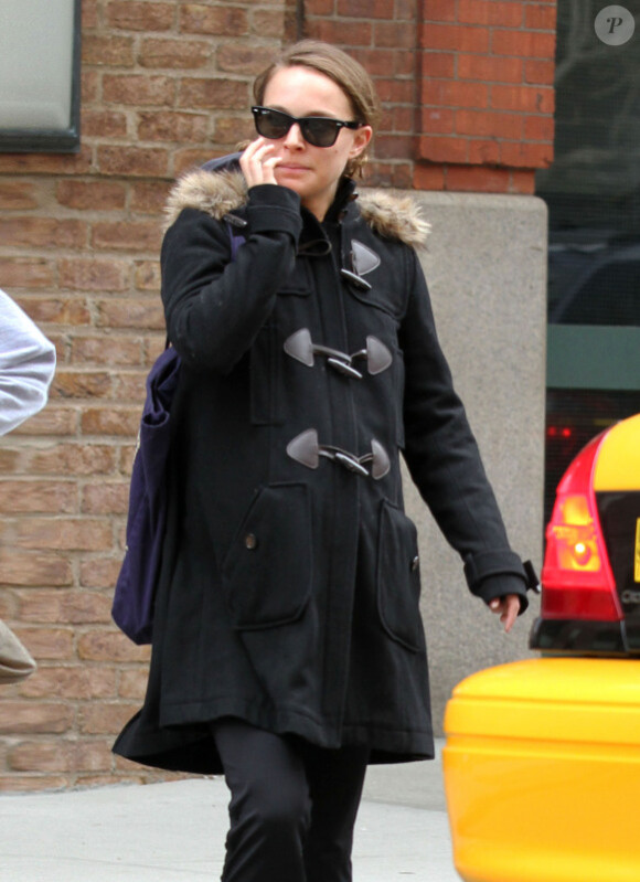 Natalie Portman et son fiancé Benjamin Millepied à New York le 15 avril 2011