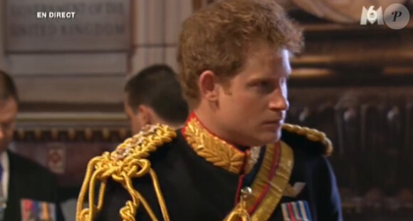 Le Prince Harry à l'Abbaye de Westminster pour le mariage de son frère le Prince William, le 29 avril 2011