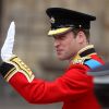 Le futur marié, le Prince William arrive à Westminster Abbey, le 29 avril 2011 pour épouser Kate Middleton.
