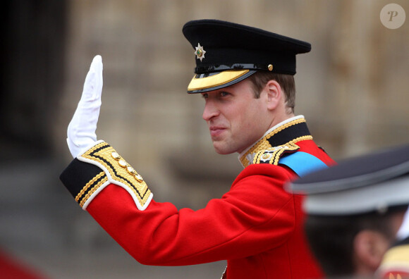 Le futur marié, le Prince William arrive à Westminster Abbey, le 29 avril 2011 pour épouser Kate Middleton.