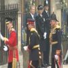 Le Prince William et son frère et témoin Harry arrivent à l'abbaye de Westminster pour son mariage le 29 avril 2011