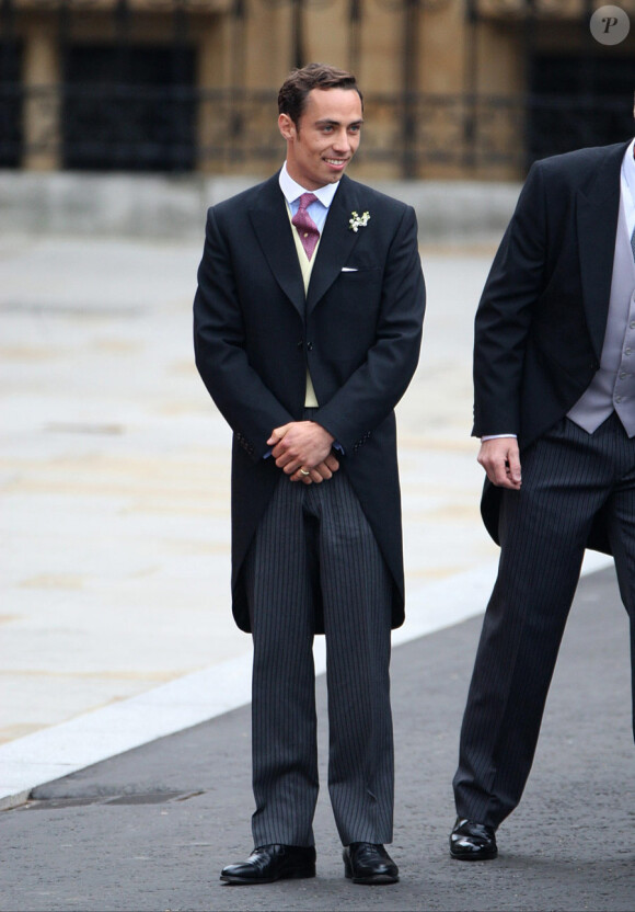 James Middleton lors de son arrivée à l'Abbaye de Westminster à l'occasion du mariage de sa soeur Kate avec le Prince William, le 29 avril 2011