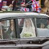 Kate Middleton et son père Michael lors de leur arrivée à l'Abbaye de Westminster à l'occasion de son mariage avec le Prince William, le 29 avril 2011