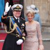 Maxima et Willem-Alexander des Pays-Bas arrivant à l'Abbaye de Westminster pour assister au mariage de Kate Middleton avec le Prince William, le 29 avril 2011