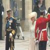 Arrivée à l'abbaye de Westminster des invités royaux pour le mariage de Prince William et Kate Middleton, dont la Reine Elizabeth II, le Prince Charles et Camilla Parker Bowles, le 29 avril 2011