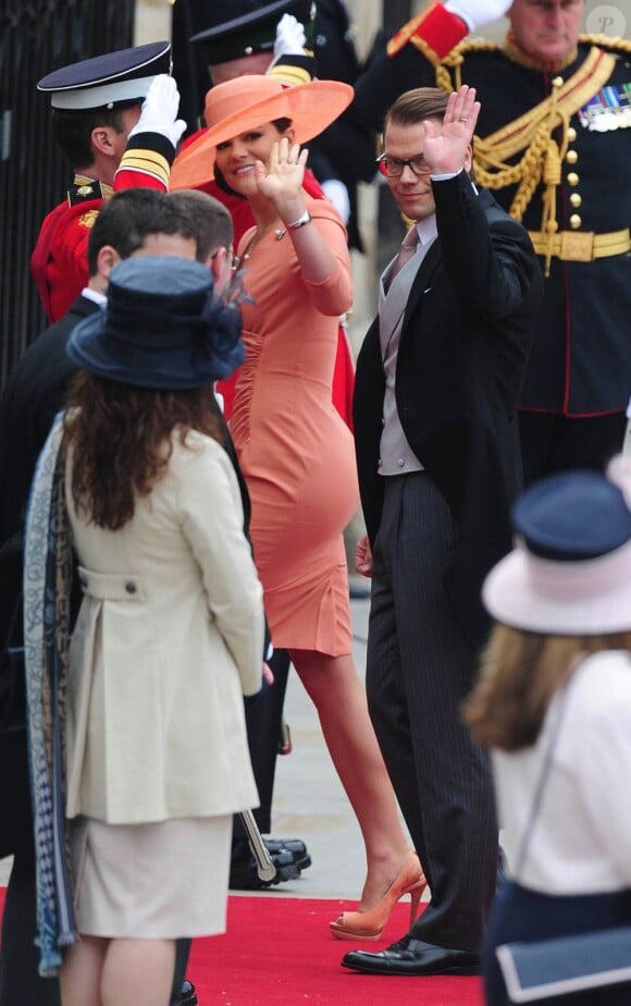 Les 1 900 convives invités à assister au mariage du prince William et de Catherine Middleton le 29 avril 2011, dont Victoria et Daniel de Suède, ont pris place à Westminster dans les premières heures de la matinée.