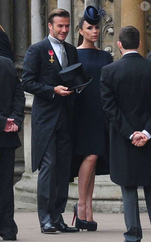 Les 1 900 convives invités à assister au mariage du prince William et de Catherine Middleton le 29 avril 2011 ont pris place à Westminster dans les premières heures de la matinée. David et Victoria Beckham étaient notamment très à l'heure !