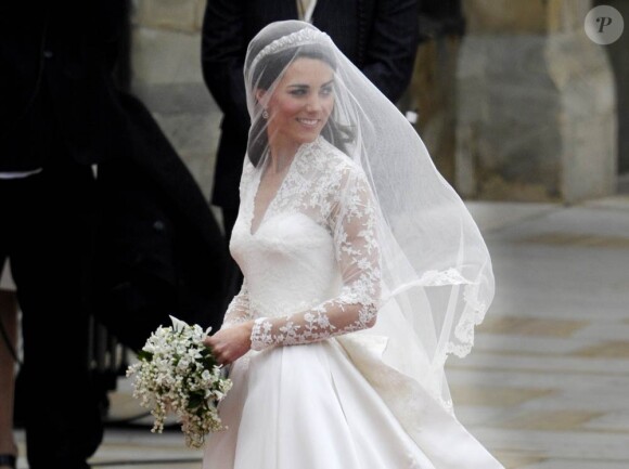 La mariée Kate Middleton lors de son mariage avec William, le 29 avril 2011, à Londres.