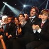 David Beckham avec sa femme Victoria et leurs enfants en décembre 2010 lors de la remise des trophés de la BBC à Birmingham