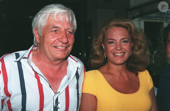 Gunter Sachs et Ira de Furstenberg à Saint Tropez en août 1995