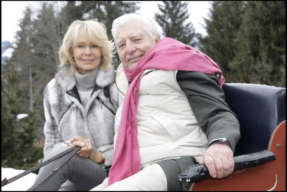 Gunter Sachs et sa femme Mirja en décembre 2007 à Gstaad
