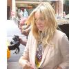 Kate Hudson très enceinte arrive à son hôtel à New York après une interview le 27 avril 2011