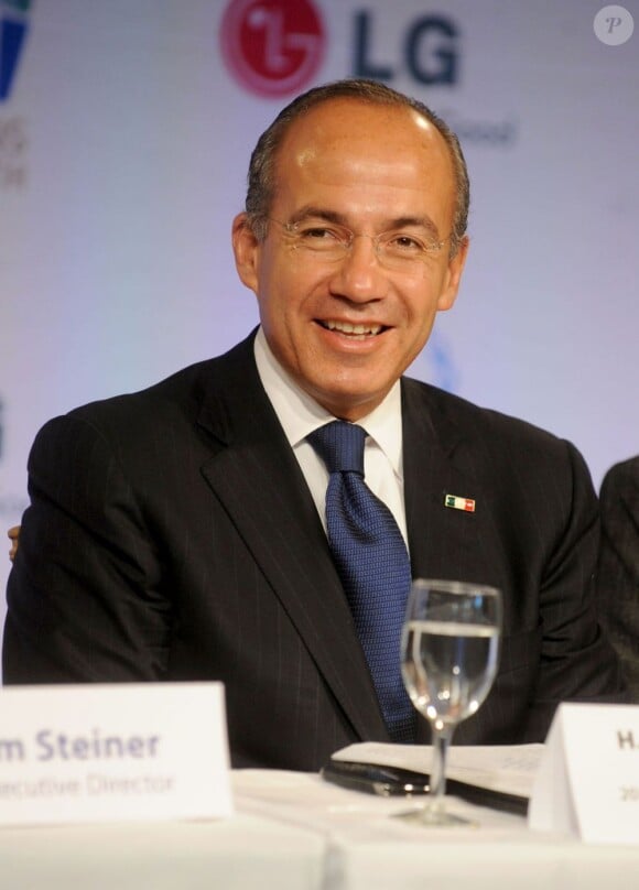 Felipe Calderon, le président mexicain, a également participé le 10 mai à New York à la soirée Champions of the Earth Awards.