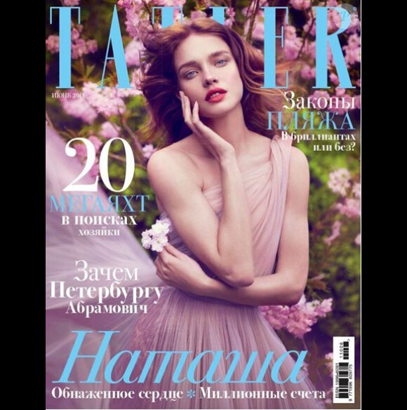 Natalia Vodianova est magnifique en Une du magazine Tatler russe.