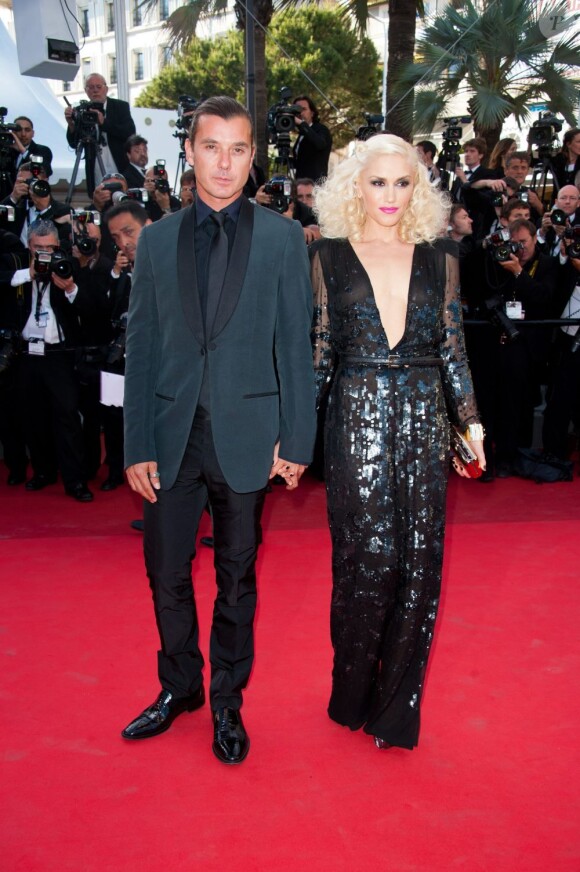 Un couple hollywoodien sur le red carpet français ! Gwen Stefani et son époux Gavin Rossdale lors de la montée des marches de The Tree of Life, le 16 mai 2011 à Cannes.