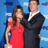 Paula Abdul et Simon Cowell, jurés de X Factor, assistent à la conférence de presse de la Fox, lundi 16 mai à New York.