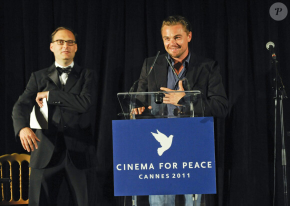 Leonardo DiCaprio lors du dîner de charité Cinema for Peace organisé au Carlton, à Cannes, le 18 mai 2011