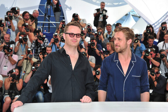 Ryan Gosling et le réalisateur Nicolas Winding Refn lors du photocall du film Drive au festival de Cannes le 20 mai 2011
