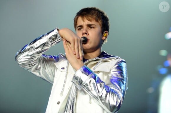 Justin Bieber, en concert à Berlin, en Allemagne, le 2 avril 2011.